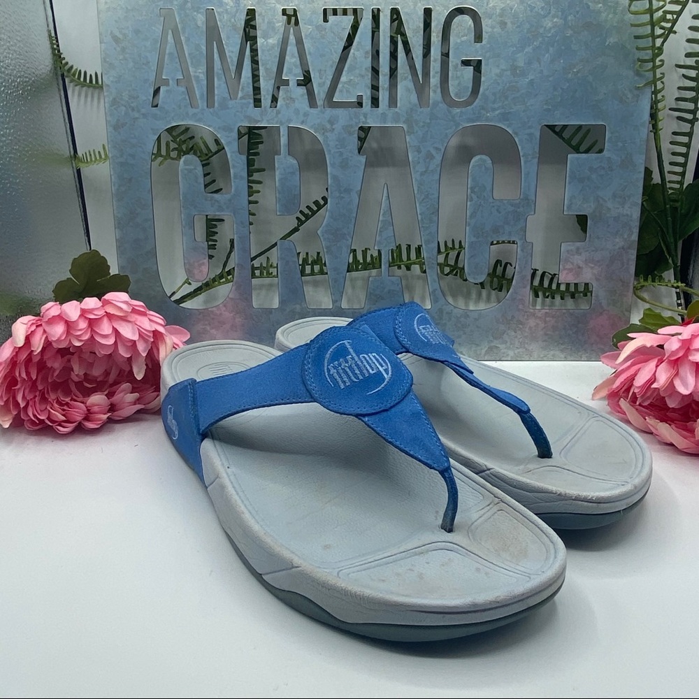 Fitflop Sz 9 Blue Flip Flop Sandals